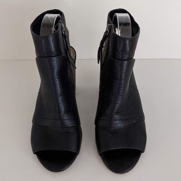 Splendid Darlene ll Black Leather Peep Toe Block Heel Sandals 9 - Picture 5 of 12